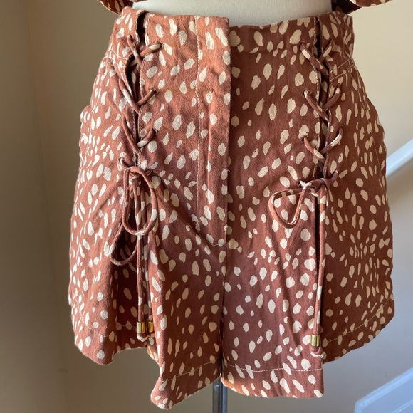 Free People fawn printed shorts set with vest - Picture 2 of 6